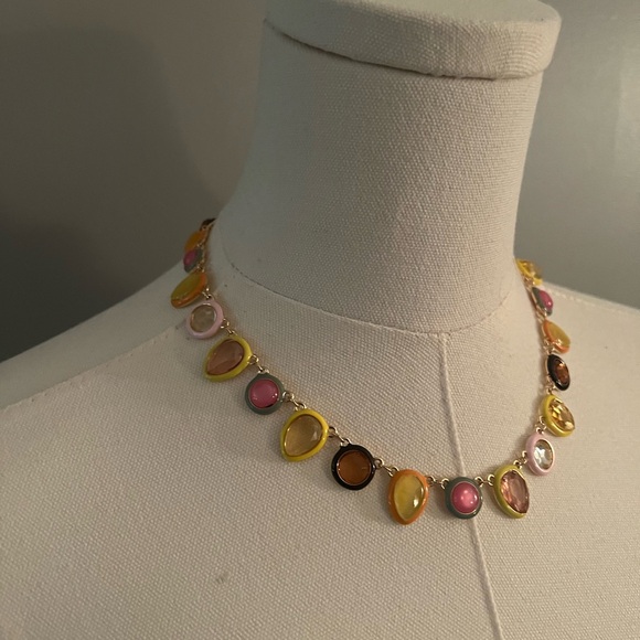 NWT Anthropologie Colorful Enamel Gem Necklace - Picture 10 of 16